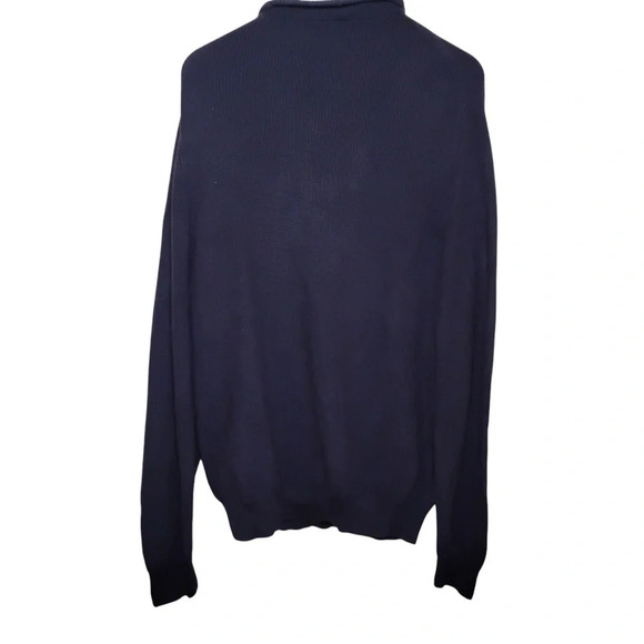Brooks Brothers Blue Quarter Zip Sweater, Extra Large - Picture 2 of 10